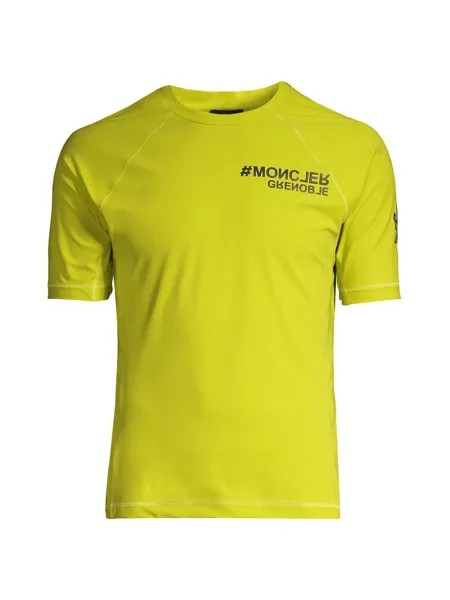 Техническая футболка с логотипом Hashtag Moncler, зеленый