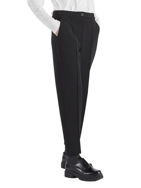 Брюки из ткани regular fit Cafènoir, черный