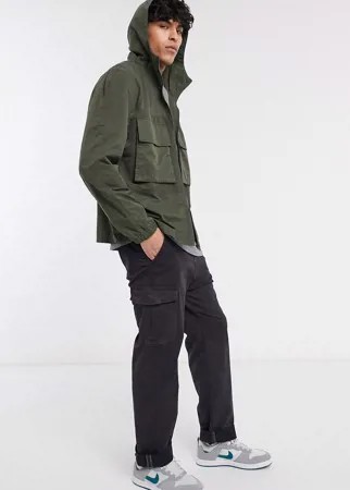 Куртка цвета хаки с карманами в стиле милитари ASOS DESIGN-Зеленый цвет