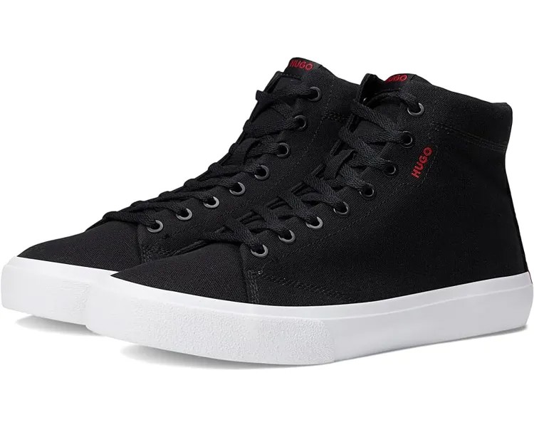 Кроссовки HUGO Dyer High-Top Canvas Sneaker, цвет Black 1