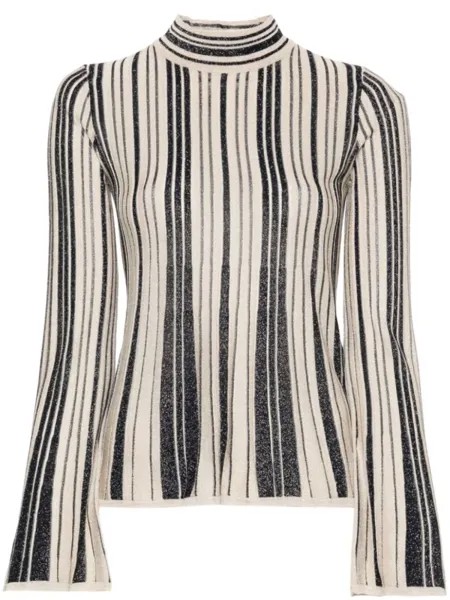ZIMMERMANN трикотажный топ с эффектом металлик, черный