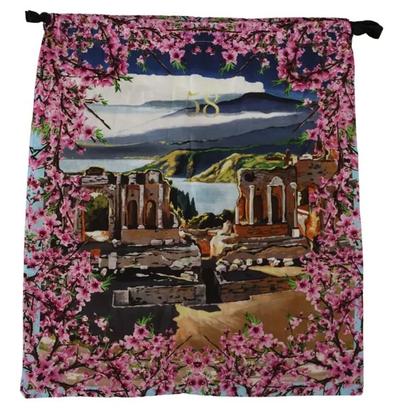 DOLCE - GABBANA Чехол для пыльника, разноцветный пейзаж, сумка для обуви на шнурке, 45см x 39см