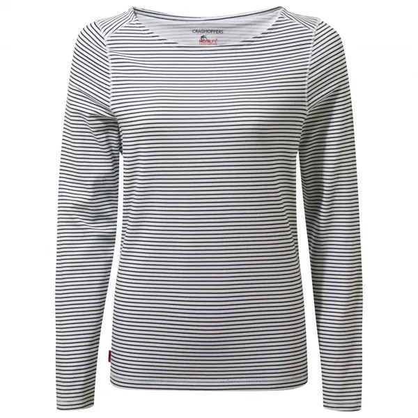 Лонгслив Craghoppers Women's NosiLife Erin Long Sleeved Top II, цвет Blue Navy Stripe