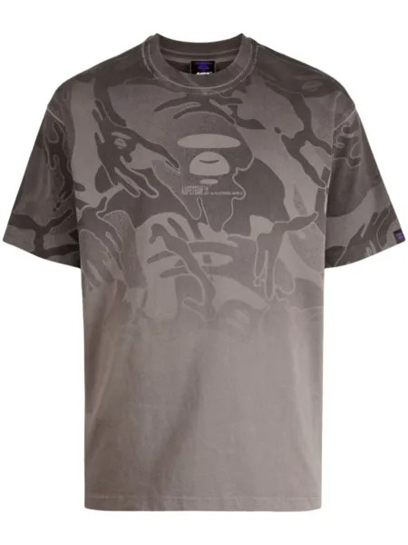 Футболка с логотипом AAPE BY *A BATHING APE, коричневый