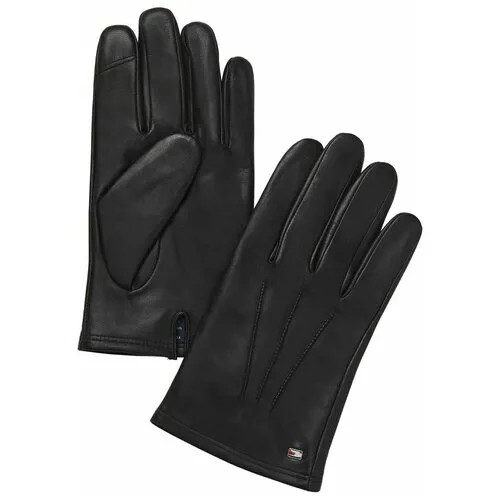 Перчатки Tommy Hilfiger М мужские черные кожаные