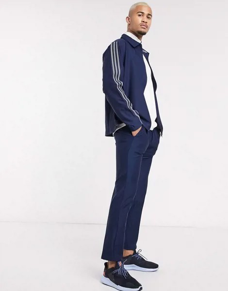 Темно-синие брюки с 3 полосками adidas golf ultimate-Темно-синий