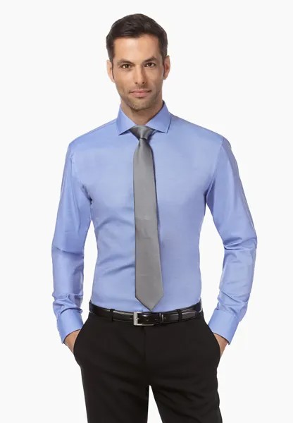 Классическая рубашка Fitted Non Iron Cutaway Wolar Vincenzo Boretti, синий