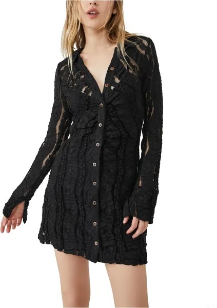 Платье Shayla Lace Mini Free People, черный