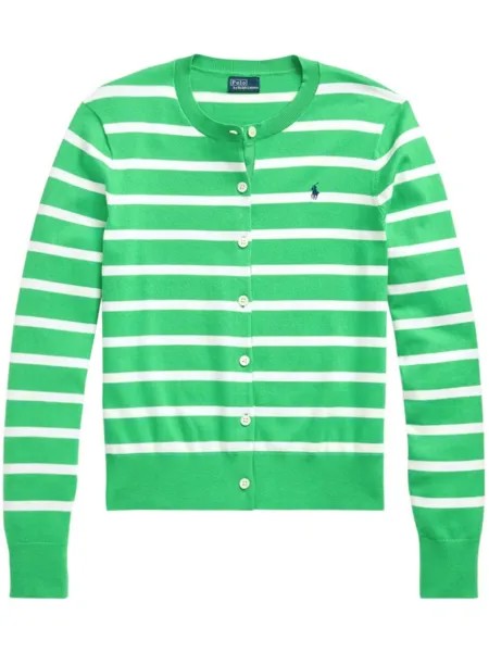 Polo Ralph Lauren кардиган в полоску, зеленый