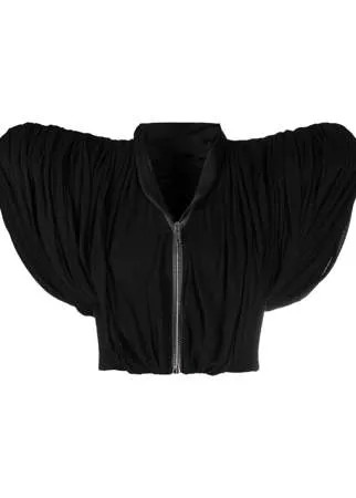 Rick Owens укороченная куртка со сборками