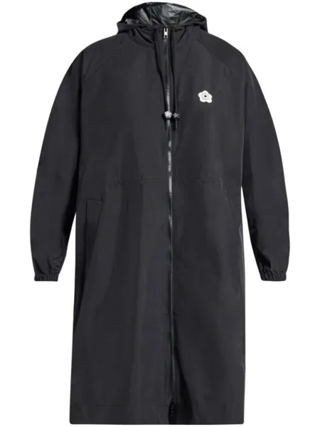 Kenzo парка с капюшоном и логотипом, черный