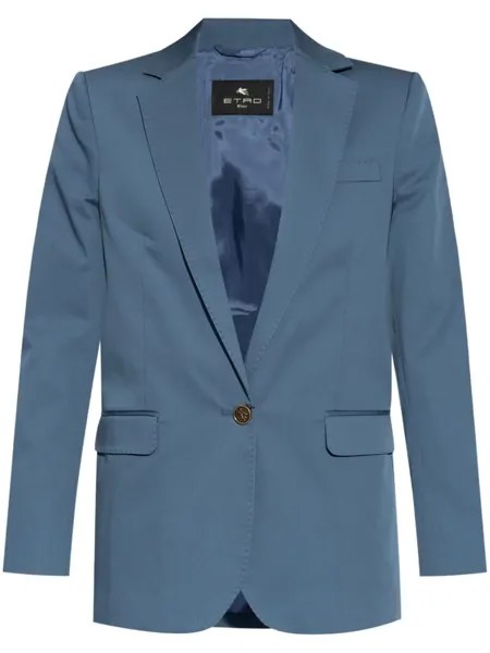 ETRO однобортный пиджак, синий
