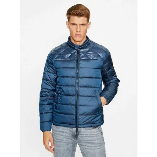 Пуховик GUESS, размер XXL [INT], синий