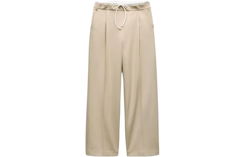 Повседневные брюки женские песочные Zara