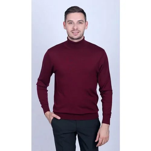 Водолазка Slava Zaitsev, шерсть, длинный рукав, силуэт прямой, средней длины, размер L, бордовый