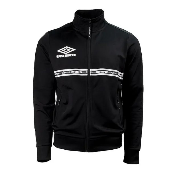 Мужская спортивная куртка Long Sleep на молнии со сложенным логотипом 65805u 060 Umbro, черный