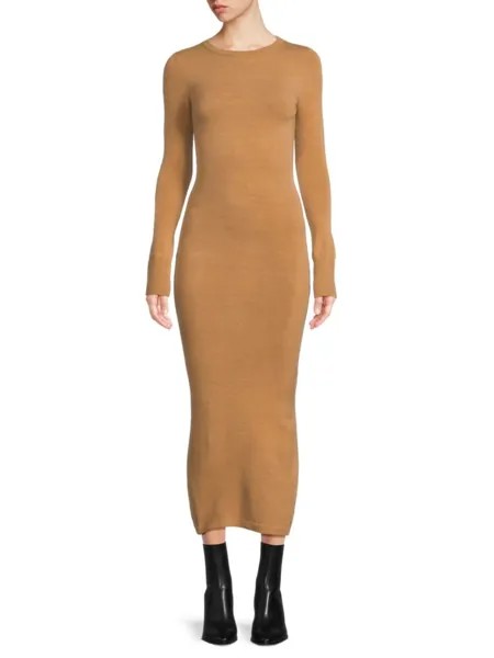 Однотонное платье-свитер French Connection, цвет Camel