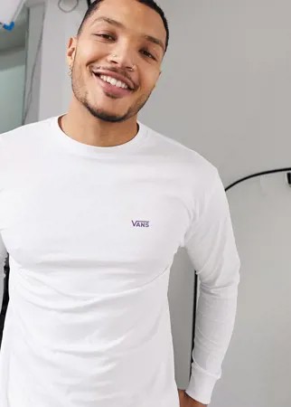 Бело-фиолетовый лонгслив Vans-Белый