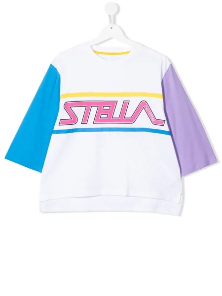 Stella McCartney Kids платье с длинными рукавами и логотипом