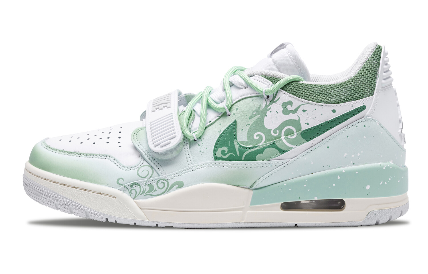 Кроссовки Jordan Legacy 312 Vintage Basketball Shoes Women's Low-top Cyan, зеленый