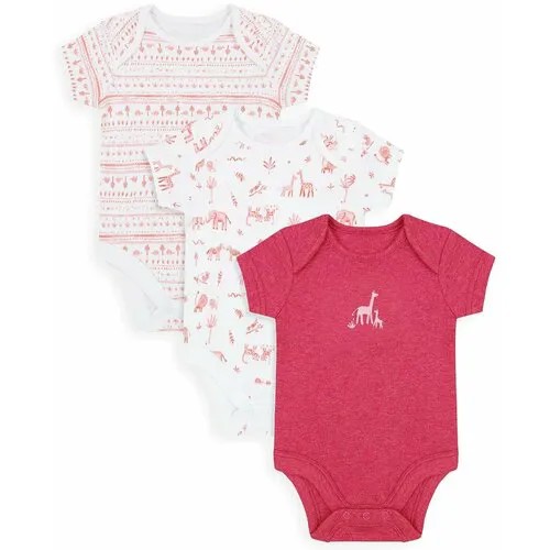 Боди mothercare, размер 80, белый-красный