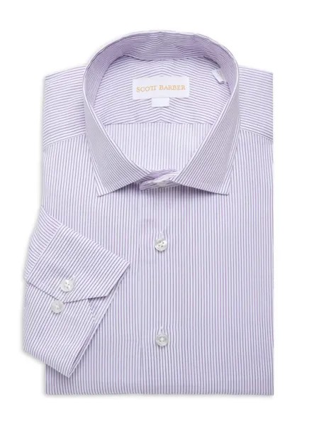 Полосатая классическая рубашка Scott Barber, фиолетовый