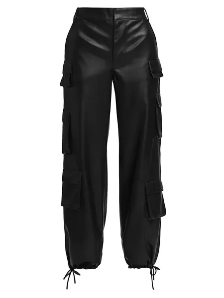 Брюки-карго Bobbi из веганской кожи Lamarque, черный