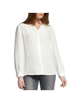 BASLER Женская белая блузка с длинным рукавом и V-образным вырезом Размер верха: 20