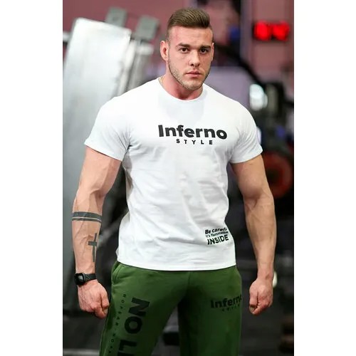 Футболка Inferno Style Футболка спортивная INFERNO style Ф-001-006, 1 шт., размер L, белый
