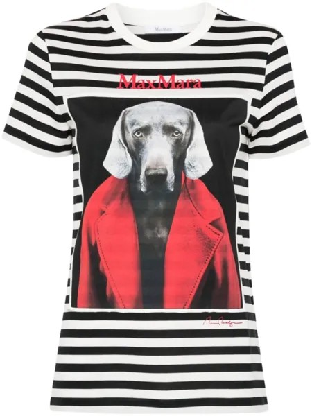 Max Mara футболка Rosso в полоску, черный