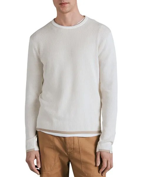 Полосатый свитер с круглым вырезом Harvey rag & bone, цвет Ivory/Cream