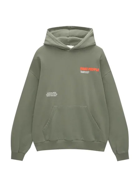 Толстовка Pull&Bear, зеленый