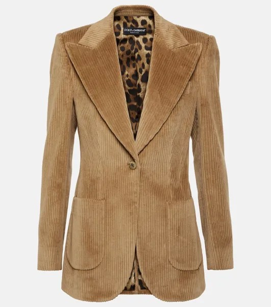Вельветовый пиджак Dolce&Gabbana, коричневый