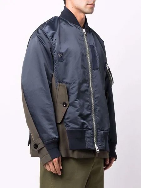 Sacai бомбер со вставками