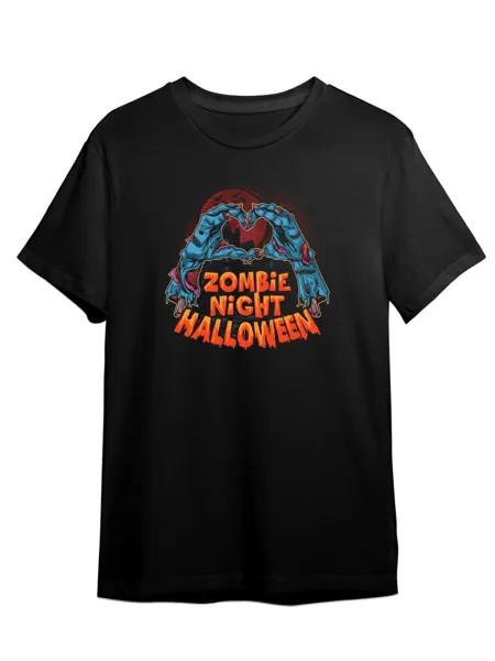 Футболка унисекс СувенирShop Хеллоуин/Halloween/Тыква/Зомби 37 черная 2XL