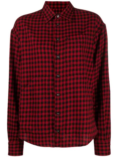 Dsquared2 рубашка в клетку гингем, красный