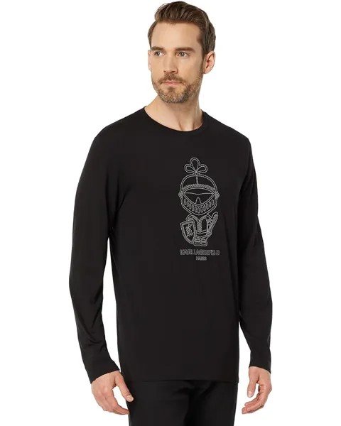 Футболка Karl Lagerfeld Paris Armor Outline Karl Long Sleeve, черный