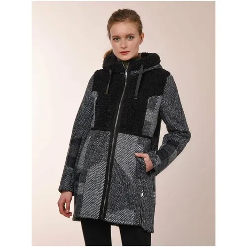 Пальто Cascatto, размер 52, серый, черный