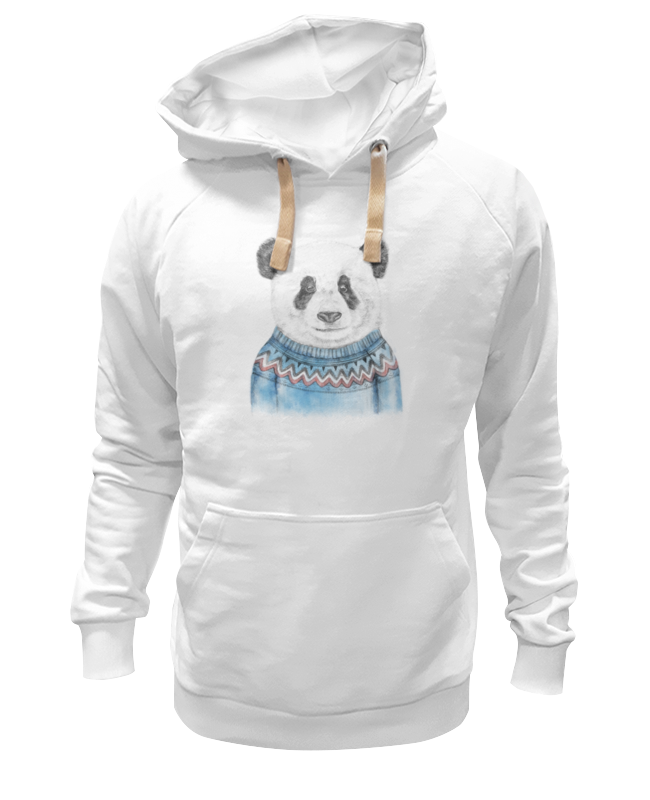 Худи Printio Панда белое 3XL