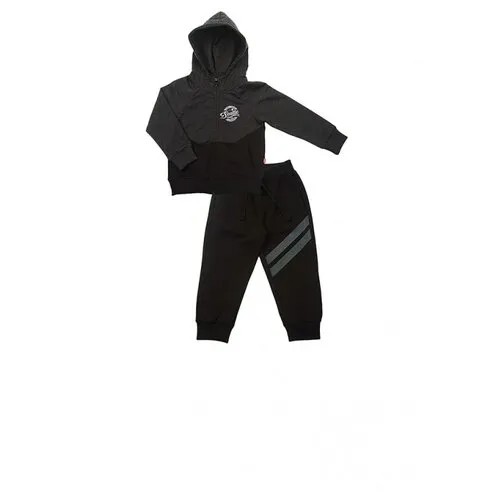Комплект одежды Mini Maxi, толстовка и брюки, спортивный стиль, размер 98, черный