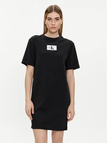 Ночная рубашка стандартного кроя Calvin Klein, черный