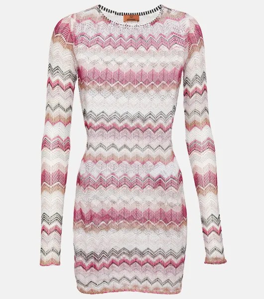 Мини-Платье крючком зигзаг Missoni Mare, мультиколор