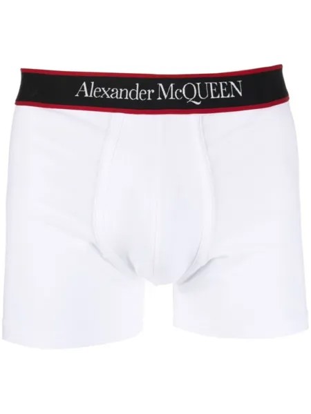 Alexander McQueen боксеры с логотипом, белый