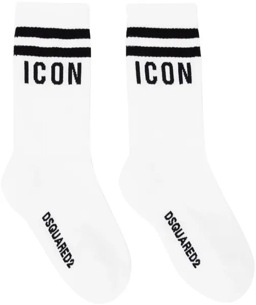 Белые носки Icon Dsquared2