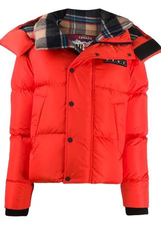 Dsquared2 пуховик на молнии с капюшоном