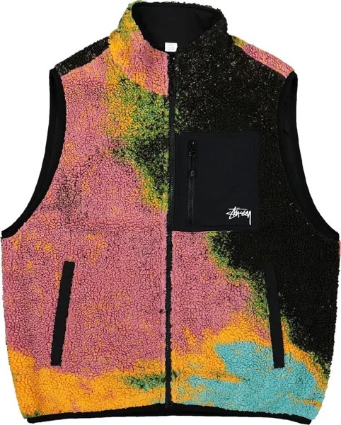 Жилет Stussy Jacquard Dye Sherpa Vest 'Berry', розовый