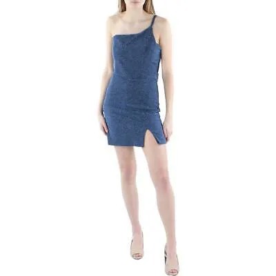 Женское темно-синее блестящее мини-платье Crystal Doll выше колена для юниоров 3 BHFO 8852