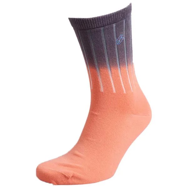 Носки Superdry Code S Logo Dip Dye Ankle, оранжевый