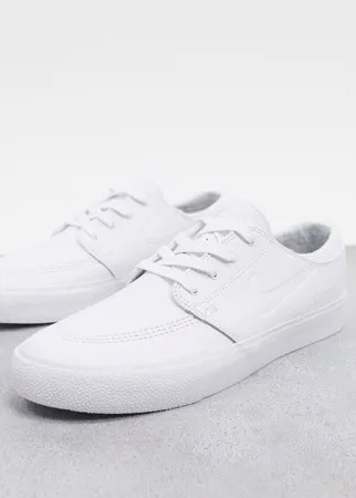 Белые кожаные кроссовки Nike SB Zoom Janoski-Белый