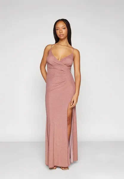 Вечернее платье Wrap Glitter Maxi WAL G., цвет mauve/pink